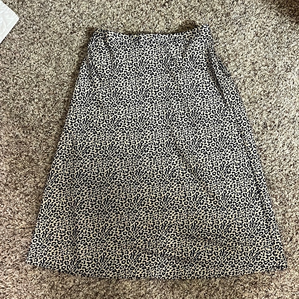 JCrew Cheetah Print Midi Skirt